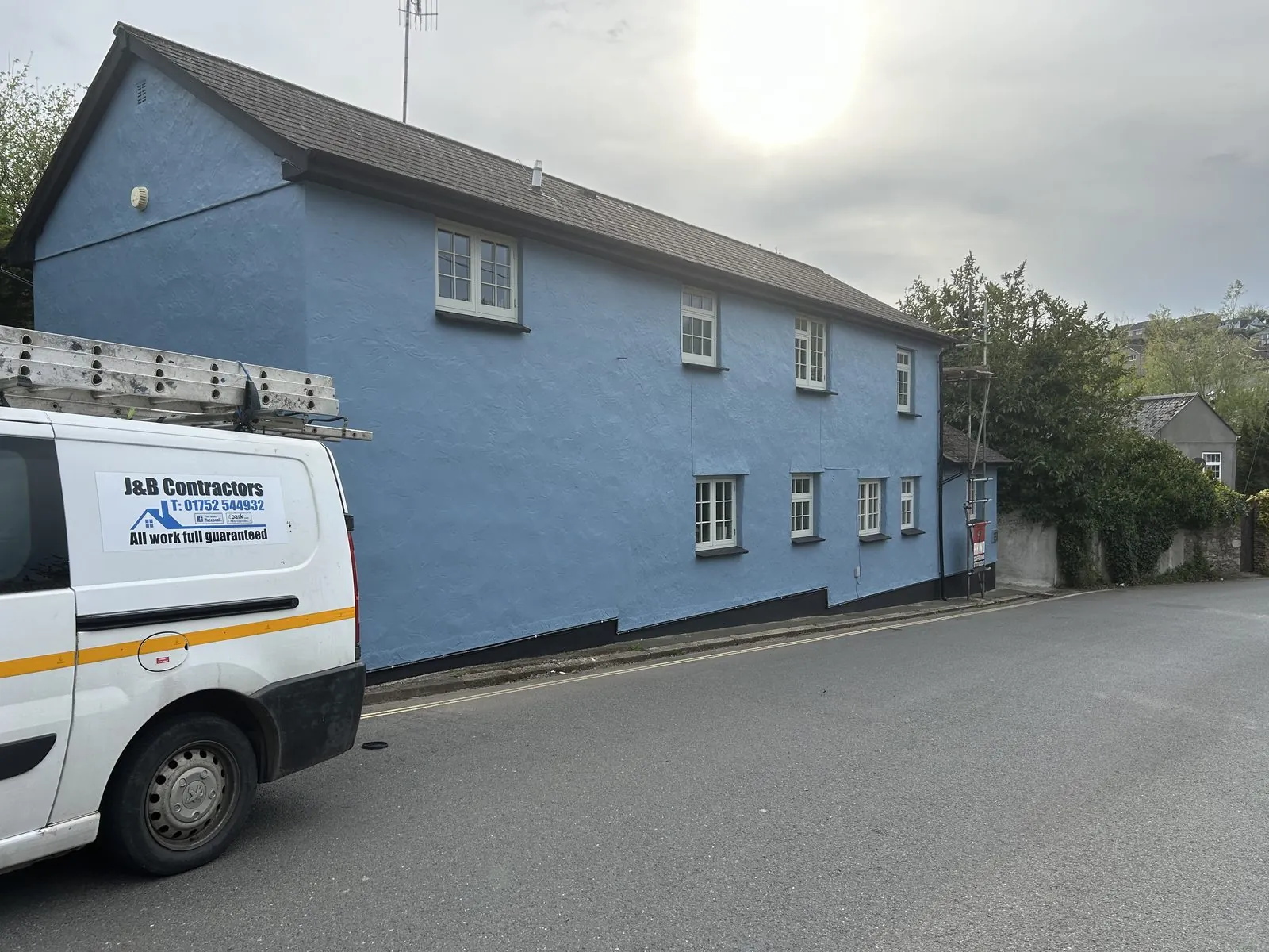 Exterior painting of a detached house in Marazion