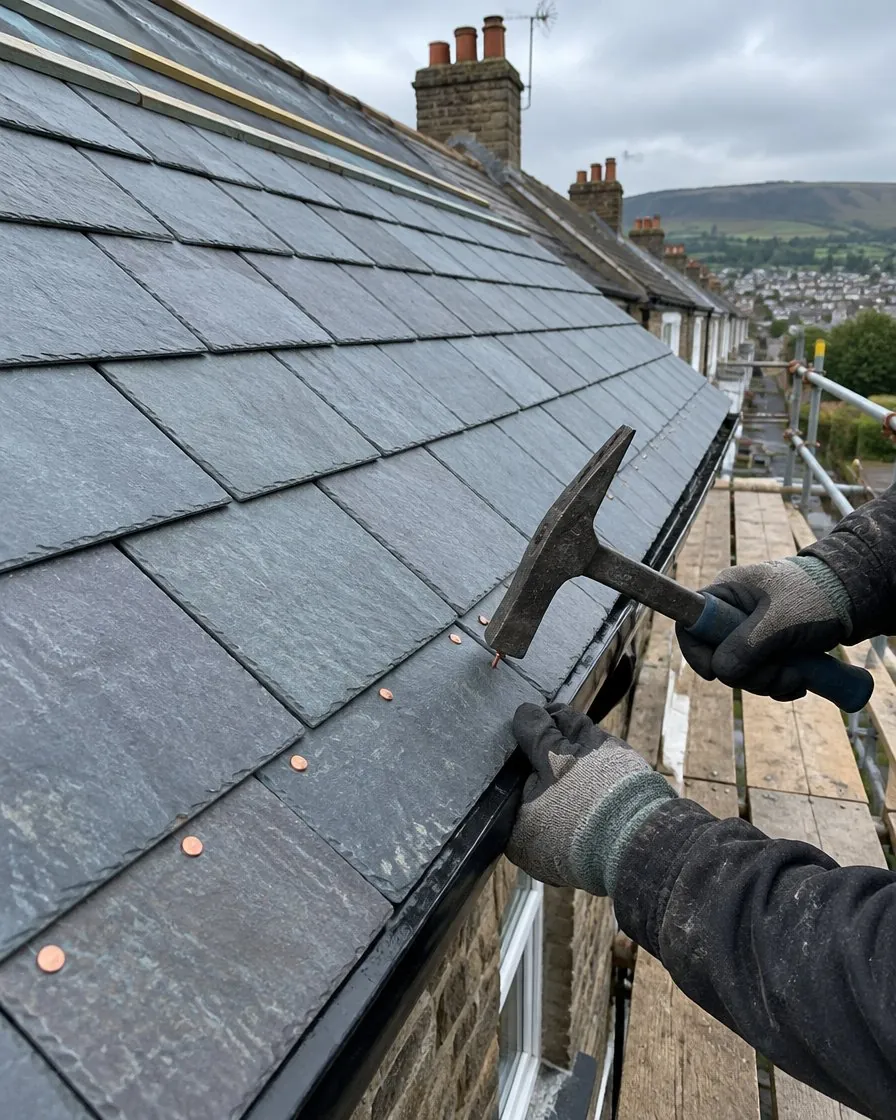 Slate roofing in Marazion